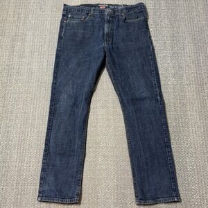 Levi's Denizen 232 Slim Straight Jeans Dark Wash Denim Men Size 35x32 Stretch